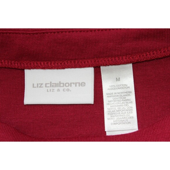 Liz Claiborne Striped Knit Top Preppy Short Sleeves Size M NWT - Picture 5 of 5